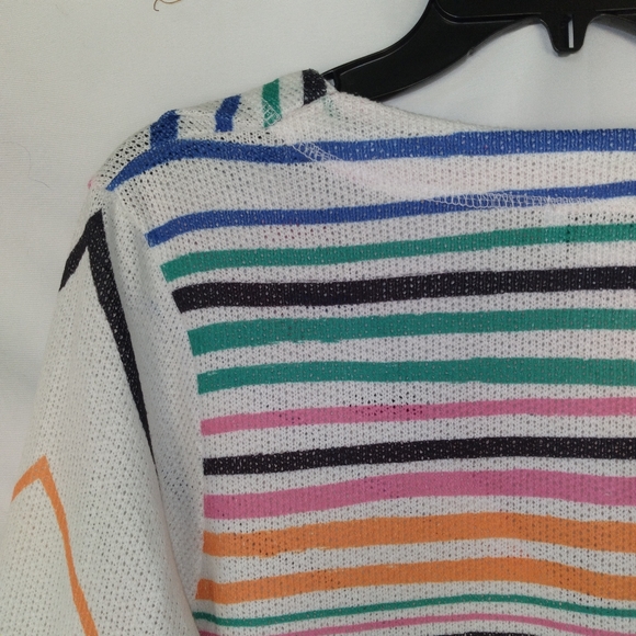 Peck And Peck Tunic Blouse Womens Size L Multi Colored Mid Sleeve Button Down - Picture 5 of 6